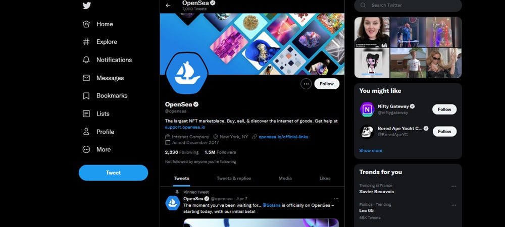 imagen de perfil hexagonal de twitter nft