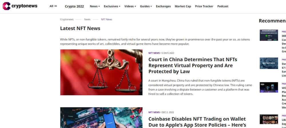 nft Nachrichten Cryptonews