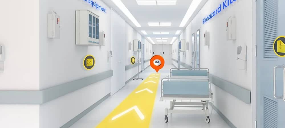 navigation hospitalière de soins de santé en réalité augmentée